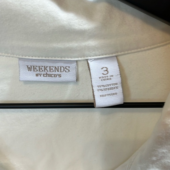 Weekends by Chico's Cotton Blend Lightweight Jacket - Size 16 - Picture 2 of 8